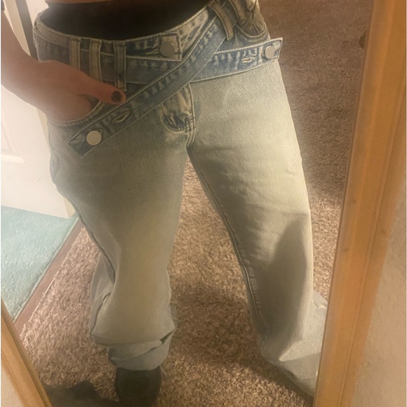 The KRIPT light denim wash wide leg flare pant (jnco vibes) - Picture 6 of 11